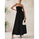 thumbnail image 3 of Vestido largo PRETTYGARDEN para mujer 2025, elegante, sin tirantes, negro, 3 of 7