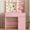 Pink, variant on Makeup Vanity Desk Set of 2, 35.4“W x 15.7'”D x 54“H, Pink