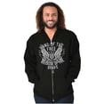 thumbnail image 5 of Land of the Free Because of the Brave Zip Up Hoodie Men's Women's Brisco Brands M, 5 of 6