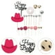 thumbnail image 3 of KAKOWELY 21 piezas Mini sombrero de vaquera occidental Lindo sombrero miniatura para accesorios de fiesta Muñeca de juguete Vestir Juegos de casa Rosa, 3 of 4