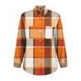 thumbnail image 6 of ManxiVoo Womens Long Sleeve Shirt Relaxed Fit Blouse for Spring and Fall Seasons Comfortable Office Wear XXXL Size Orange, 6 of 9