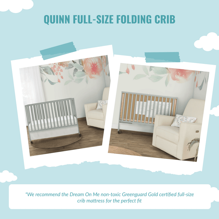 Folding crib mattress top