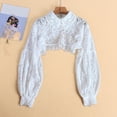 thumbnail image 3 of Blusa Blanca Con Cuello Falso Para Mujer, Camisa Desmontable Vintage, Decoración Falsa Sunnimix Collar falso de encaje floral para mujer, 3 of 7
