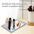 thumbnail image 3 of 2Pcs 12" x 8" Glass Crushed Diamond and Square Mirrored Vanity Tray Serving Tray For Wedding Birthday Party(Silver), 3 of 12
