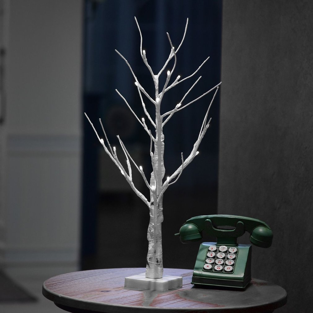60cm Height Silver Birch Led Lights Modern Indoor Tree Lamp