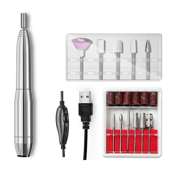 Lima de uñas para el hogar con USB para amortiguación de uñas, herramienta para manicura y pedicura, pulidora A