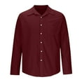 thumbnail image 4 of Aloohaidyvio George Men's Cotton Dress Shirt Long Sleeve Casual Button Down Shirts Western Work Shirt, 4 of 4