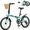 Green, variant on POVANLI 20" Folding Bike with Basket for Adults,6 Speed Steel Frame City Commuter Bike,Dual V-Brake Portable Compact Bicycle for Men/Women