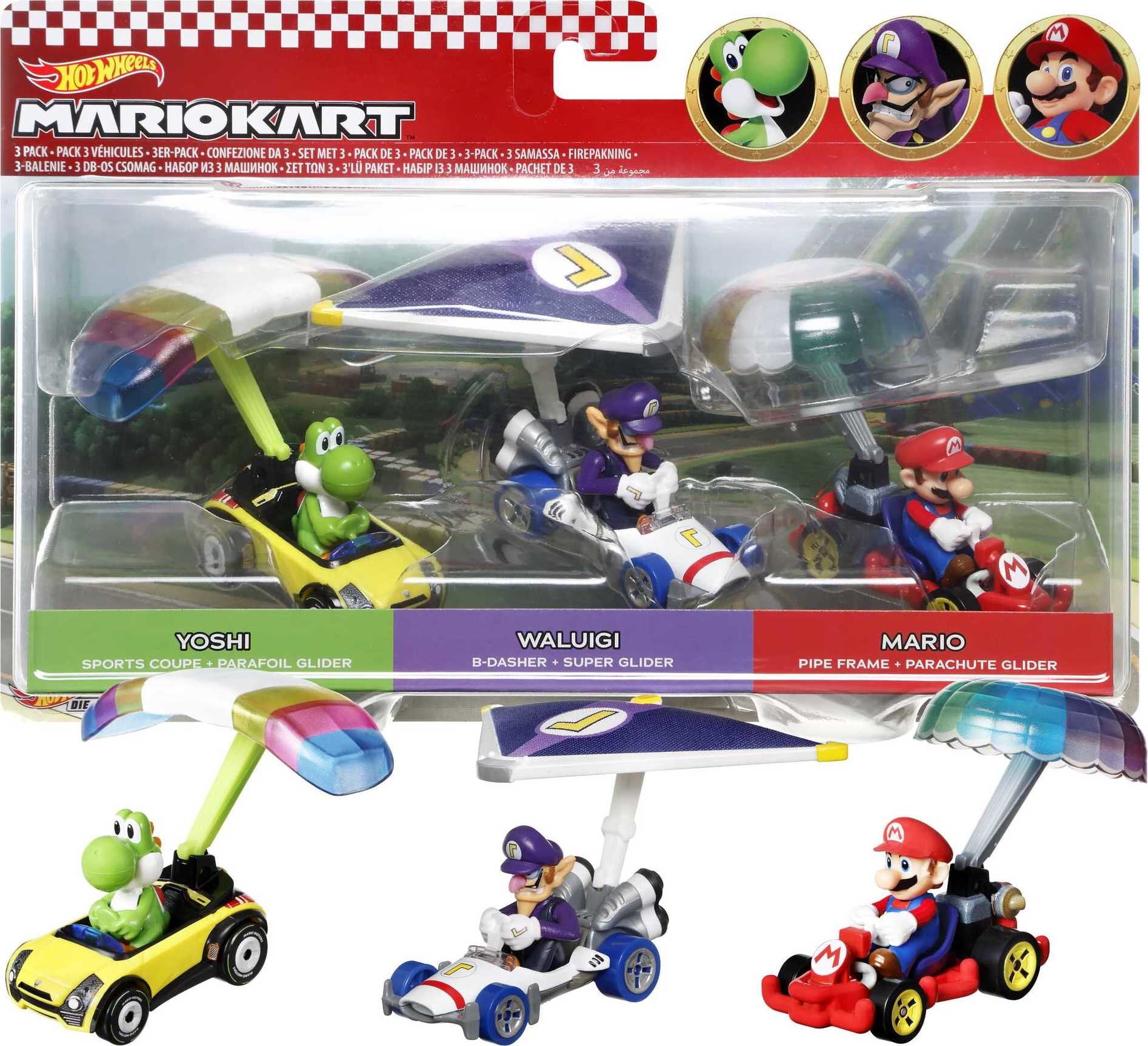 Mario Kart Die-Cast Single Racer Pack from Hot Wheels Age 3 Choice of Character 