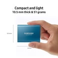 thumbnail image 3 of Samsung T5 2TB USB 3.1 Portabl Samsung MUPA2T0BAMSamsung, 3 of 6
