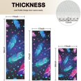 thumbnail image 4 of Neon Feather with Dots Pattern Kitchen Rugs Sets Of 3,Kitchen Runner Rugs Non Skid Washable,Decorative Kitchen Floor Mats for Kitchen,Sink,Laundry,17"x30"+ 17"x47" + 17"x59", 4 of 6
