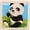 Panda, variant on Wooden Educational Jigsaw Puzzles, 9 Piece Wooden Jigsaw Puzzle for Educational Animal and Vehicle Themed Puzzles