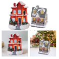 thumbnail image 1 of 2 Uds Estatuas de Casa Iluminadas Adornos Luz Nieve Pueblo Estatuilla Estilo 3 , EstiloD BLESIY Casa de miniaturas, 1 of 8