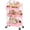 Pink, variant on 3 Tier  Rolling Cart with Drawer for Makeup Storage, Metal Utility Cart with Wheels, Make up Shelf Hair/Lash/ Polish/Skincare/Perfume Organizer, Floor Storage  Carts for Bathroom,Salon