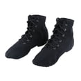 thumbnail image 1 of Phenofice De Danza Negros De Suela Plana Y Lona Transpirables Con Correa Ajustable, 1 of 4