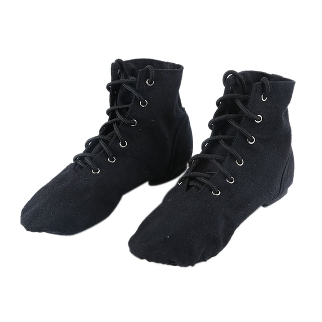 Phenofice De Danza Negros De Suela Plana Y Lona Transpirables Con Correa Ajustable