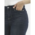 thumbnail image 4 of No Boundaries Mid Rise Bootcut Jeans, 32” Inseam, 1 or 2-Pack, Women’s, 4 of 6