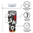 thumbnail image 4 of 40oz Tumbler with Handle and Straw, Vacuum Insulated Stainless Steel Travel Mug, Fits Car Cup Holder, Inspirational Quote, Slogan Print, 4 of 6