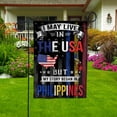 thumbnail image 3 of Flags I May Live in The USA But My Story Began in Philippines Flag Proud Philippine American Garden Flag, Double-Sided Decorative Outdoor Flag, Patriotic Polyester Yard Flag 12 x 18 in, 3 of 5