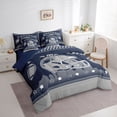 thumbnail image 3 of jejeloiu Rugby Ball Helmet 7pcs Bedding Comforter Set,Teens Sport Theme Queen Bedding Sets For Football Gamer Reversible, 3 of 8
