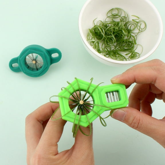 Tnobhg Scallion Slicer 12 Stainless Steel Sharp Blade Small Scallion Cutter Shallot Green Onion Shredder Shallot Cutter Kitchen Gadgets