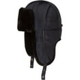 thumbnail image 2 of Sakkas Victor Adjustable Aviator Trapper Ushanka Hat Warm Faux Fur and Nylon - Blue - XL/XXL, 2 of 4
