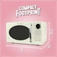 thumbnail image 4 of Nostalgia 0.7 cu ft Retro Microwave Oven, 700W Countertop Microwave Oven with 12 Cook Settings, Ivory, 4 of 7