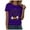 Dark Purple, variant on YDFCWXW Women's Halloween 'SPOOKY VIBES' Graphic Short Sleeve T-Shirt - Cute Round Neck Casual Tee for Spooky Season Purple, L