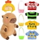 thumbnail image 1 of Peluche Conejillo de Indias acuático, Simulación Carpincho Juguetes, Peluche de Capibara con 8 atuendos y Accesorios, Juguetes de Peluche para disfrazar, Adecuado para Regalar, 1 of 5