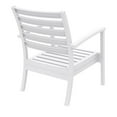 thumbnail image 3 of Luxury Commercial Living 35" White Outdoor Patio Club Armchair with Black Sunbrella Cushion - Extra, 3 of 9