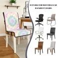thumbnail image 5 of TSOVTHRID Colorful Tie Dye Print Quilted Dining Chair Covers, Stretch Removable Chair Cushion Slipcovers with Elastic Band, Seat Covers for Dining Room, Kitchen, Set of 1, 5 of 7