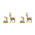 thumbnail image 3 of Wosthever Estatuilla de estilo único para un hogar elegante – Decoración hecha a mano Estatua de decoración del hogar Artesanías hechas a Ciervo de la suerte/oro 2Conjunto, 3 of 6