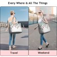 thumbnail image 5 of Multicolor Ethnic Geometric Border Pattern Travel Tote Bags for Women Carry On,Large Weekender Bags for Women Travel,Multi Functional Duffle Bag for Work,Shopping,Sports, 5 of 5