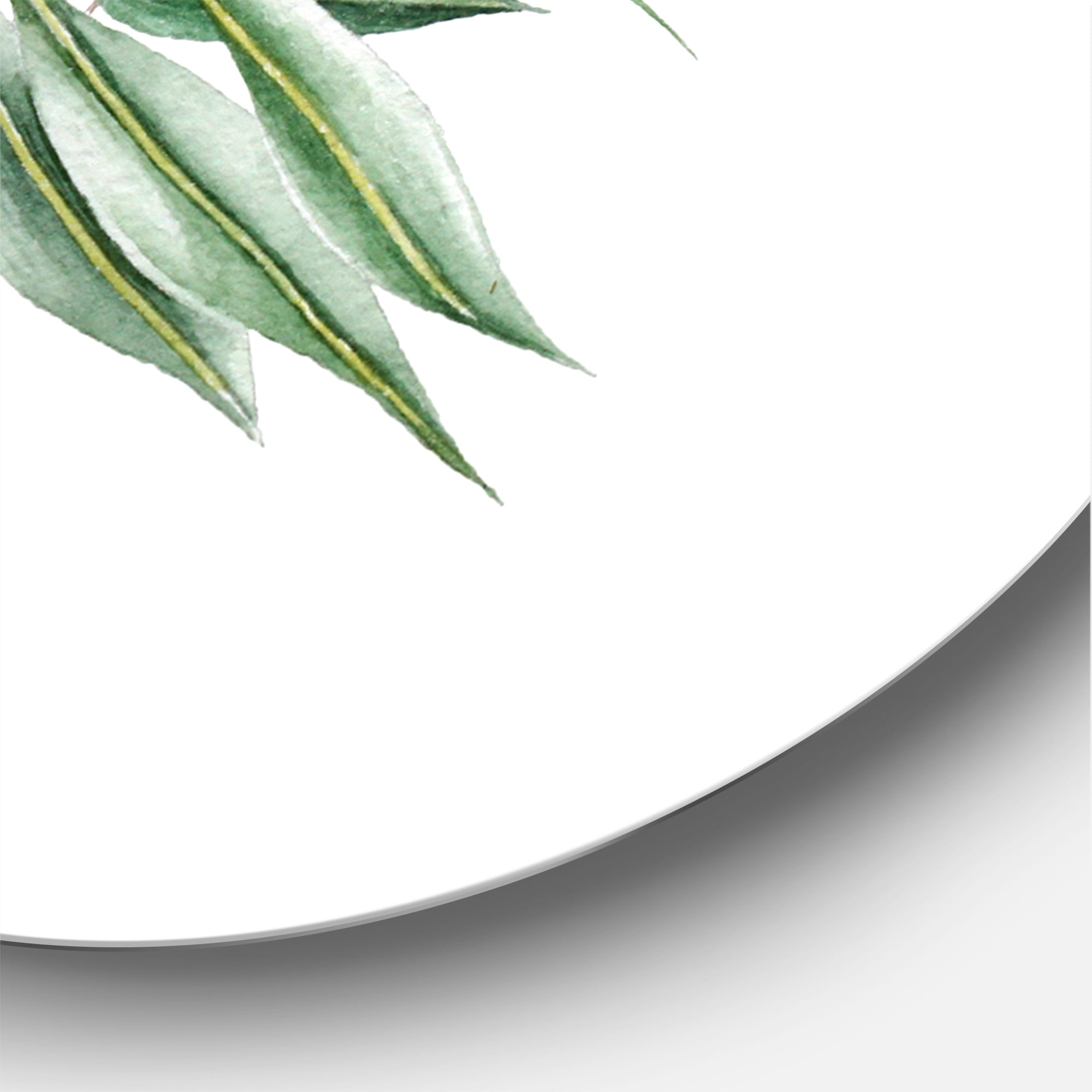 Designart 'Bouquet With Succulents and Cactus' Traditional Circle Metal Wall Art 23x23 - Disc of 23