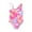 Hot Pink, variant on XJZMD Summer Toddler Girls Ruffles 1 Piece Swimwear Cartoon Prints Beach Swimsuit Bikini 12 Months-18 Months