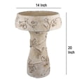 thumbnail image 3 of Menon Bird Bath Feeder, Decorative Designs White Terracotta, 20 Inch, 3 of 7