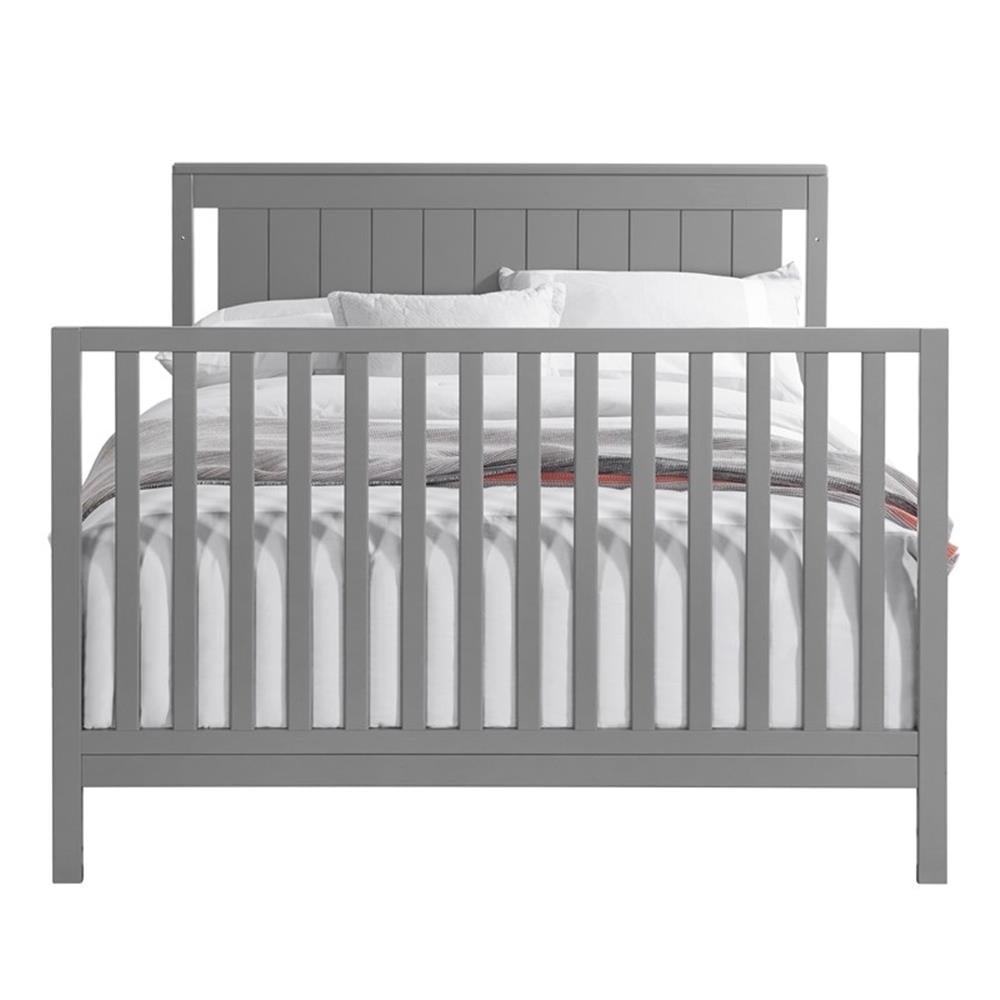 Oxford Baby Lazio 4-in-1 Convertible Crib, Dove Gray, GREENGUARD Gold Certified, Wooden Crib