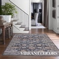 thumbnail image 3 of FairOnly 5'x7'Blue Machine Washable Area Rugs for Living Room Vintage Stain-Resistant Rugs for Kitchen Dining Room Ultra-Thin Rugs, 3 of 7
