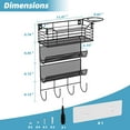 thumbnail image 2 of Subekyu Metal Hair Tool Organizer Wall Mount, Hair Dryer Holder with 3 Tier Shelf Basket Hooks, Bathroom Hair Styling Tool Organizer, 2 of 6