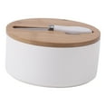 thumbnail image 4 of Airtight Butter Keeper with Lid Porcelain Butter Dish Container Keeper for All White, 4 of 9
