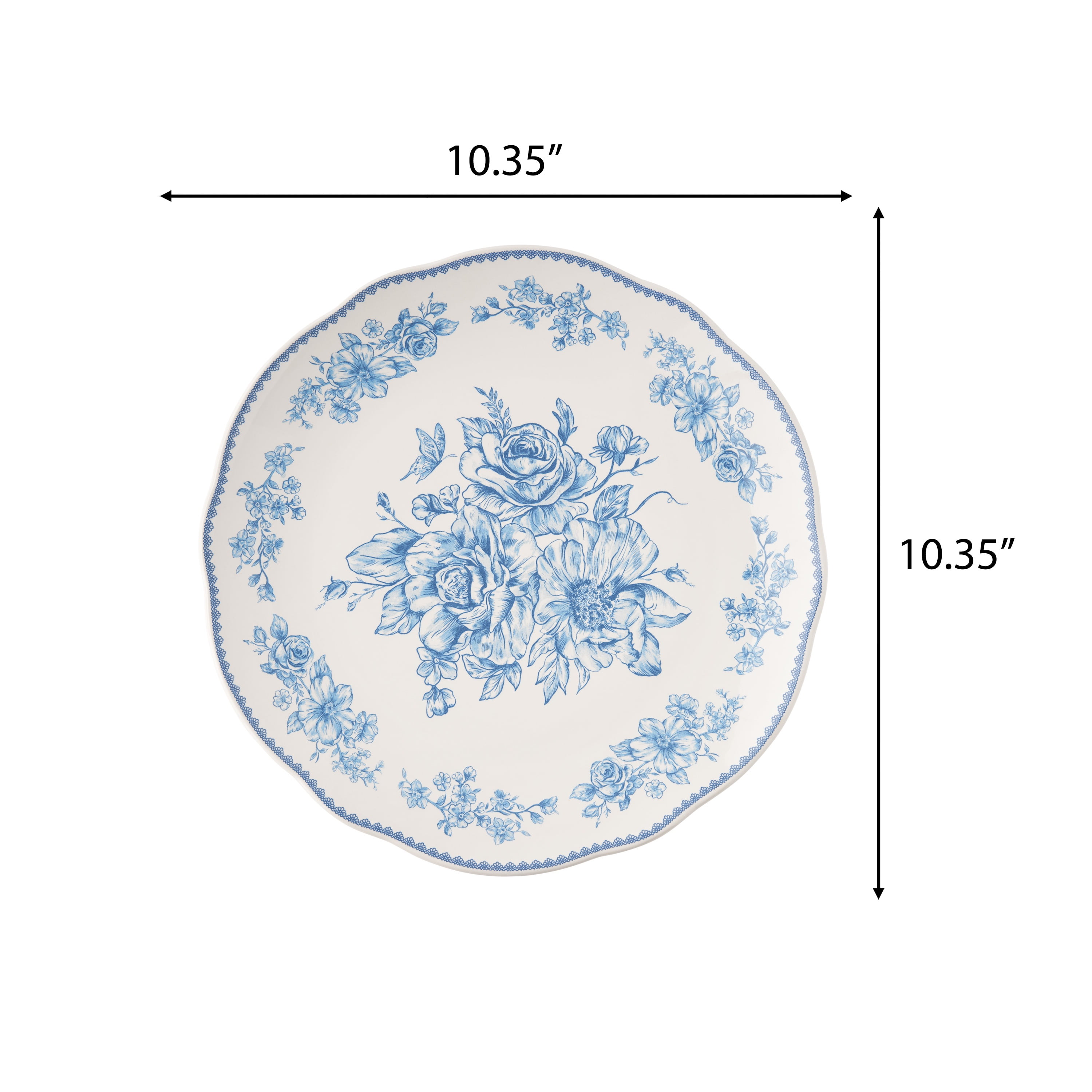 The Pioneer Woman Agatha Stoneware Dinner Plate, Blue