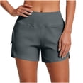 thumbnail image 3 of Nestiefly 2 in 1 Double Layer Running Shorts for Women High Waisted for Athletic Tennis Workout with Pockets Gray 2XL, 3 of 6