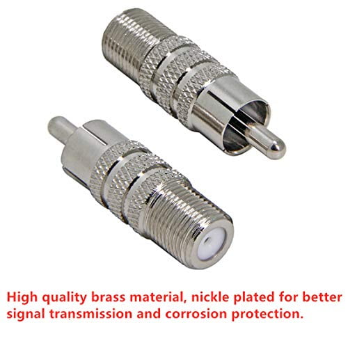 Buy Coax to RCA Adapter, 2Pack F Female to RCA Male Convertor, RFAdapter Coaxial Cable
