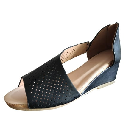 

Clearance VerPetridure Hollow Sandals Women s Sandals Summer Casual Slope With Spring And Breathable High-top