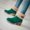 Green, variant on Women Fold Fleece Cuff Thick Fleece Lined Round Toe Block Heel Ankle Snow Boots Winter Windproof Warm Fashion Short Booties Orange 6.5(38)