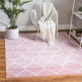 thumbnail image 1 of Unique Loom 3151547 7 ft. 10 in. x 7 ft. 10 in. Rounded Trellis Frieze Square Rug, Pink, 1 of 5