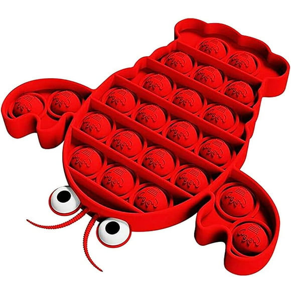 ZECATL Jouet Sensoriel Anti-Stress à Bulles Push pop pop, Style Licorne et Cœur Autisme Besoins Particuliers, Jouet Anti-Stress en Silicone, Fournitures Scolaires d'Éducation Spécialisée (Homard)
