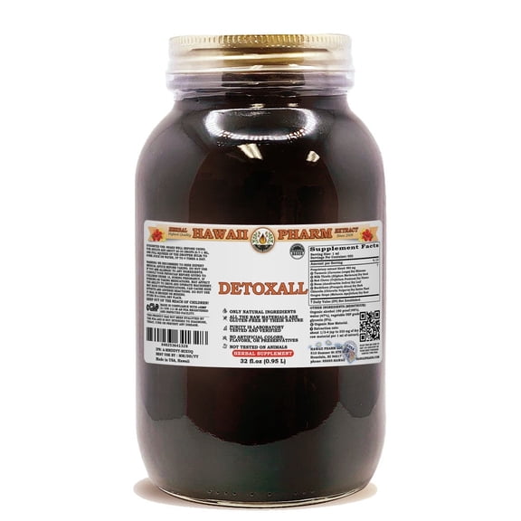 Detoxall Liquid Extract Tincture. Expertly Extracted by Trusted HawaiiPharm Brand. Absolutely Natural. Proudly made in the USA. Tincture 32 Fl.Oz