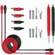 thumbnail image 1 of 16-Piece Super Sharp Multimeter Test Leads, Silicone Test Leads for Electronic Testing, Black Silver-Silver Red, 1 of 5