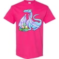 thumbnail image 3 of Inktastic Blue Easter Dragon with Painted Eggs T-Shirt, 3 of 5